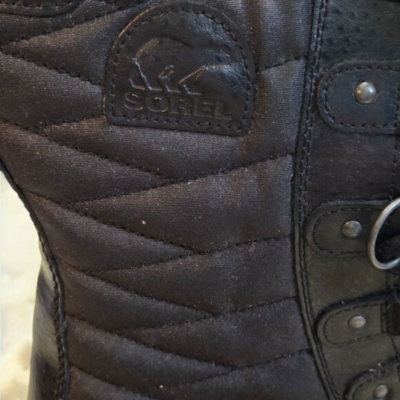 NWOT SOREL Tofino II Quilted Black Winter Waterproof Snow Tall Boots Size 10 - Picture 2 of 11